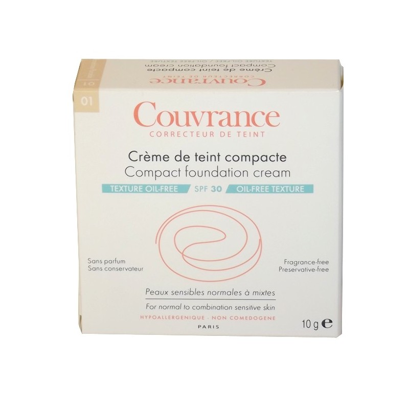 Couvrance correcteur de Teint, Crème de Teint Compact Texture Oil-Free-01