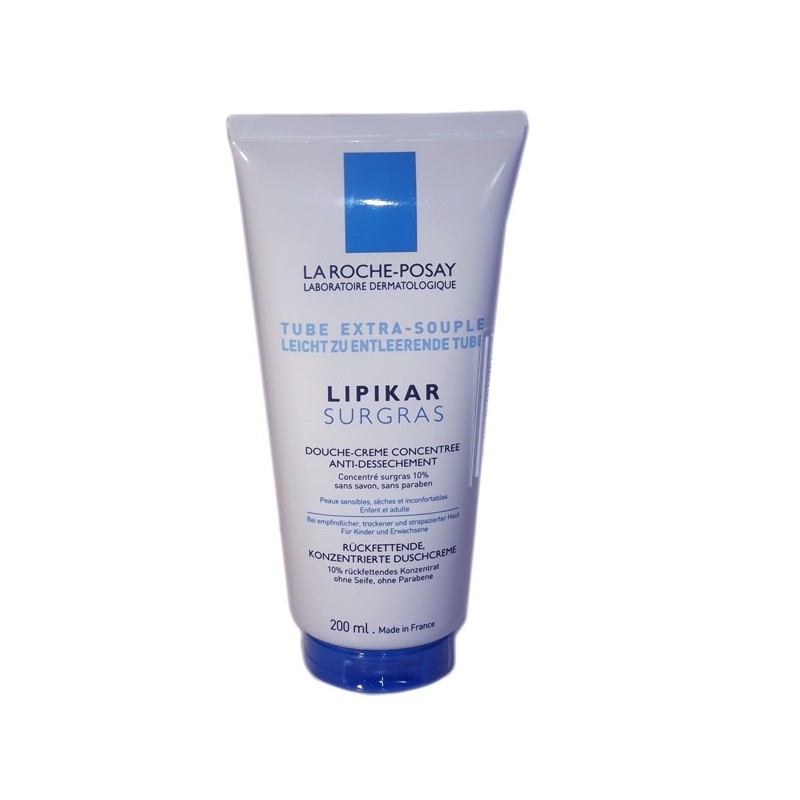 La Roche Posay, TUBE EXTRA-SOUPLE, LIPIKAR LAIT 200ml, douche creme concentrée