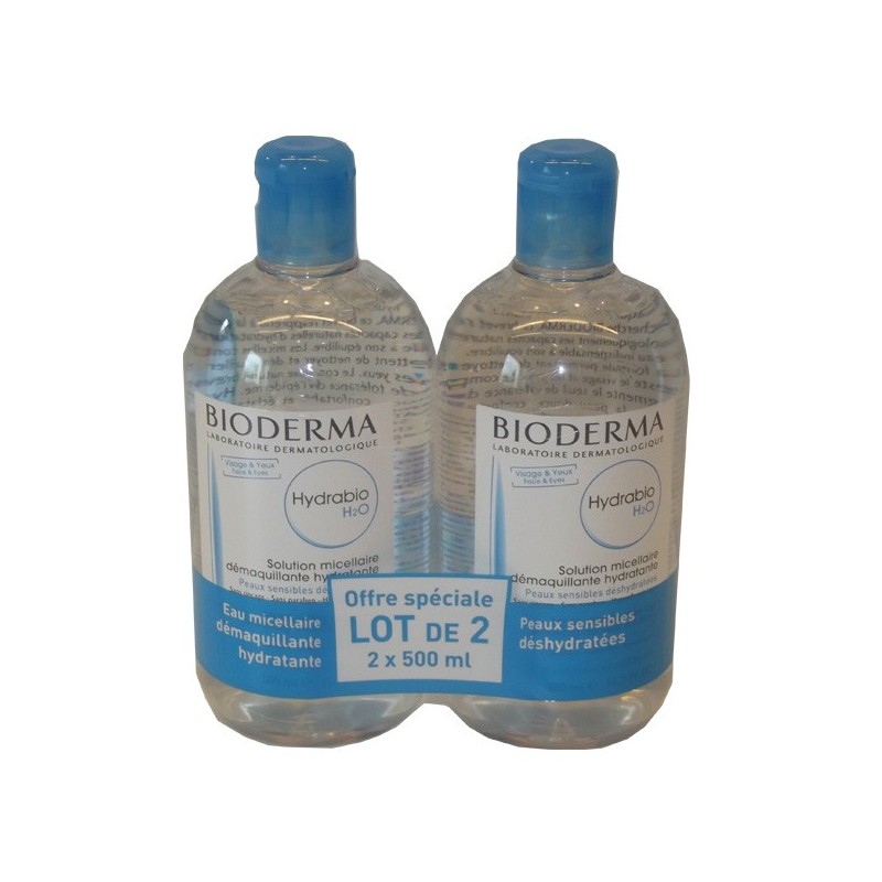 Bioderma visage & yeux Hydrabio H2O, solution micellaire, demaquillante hydratante