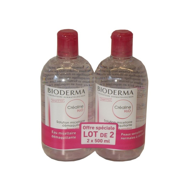 Bioderma visage & yeux Créaline H2O, solution micellaire, demaquillante